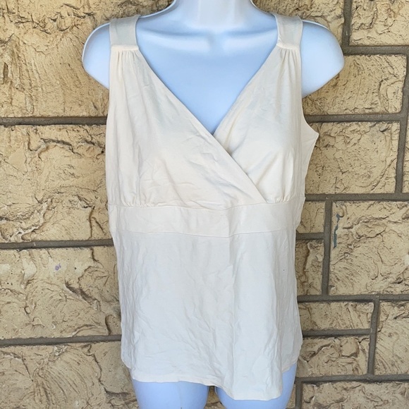 Talbots career work Top Blouse Casual Nice Off Withe Cream small Stretch - Picture 3 of 8